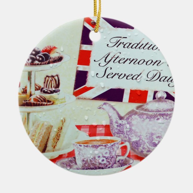 Décoration En Céramique Thé anglais après-midi (Devant)