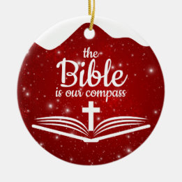 Décoration En Céramique The Bible is our Compass Bible Verse Festive  ⛪️🎄