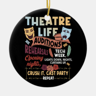 Décoration En Céramique Théâtre Acteur Nerd Musical Theatre Life Auditions