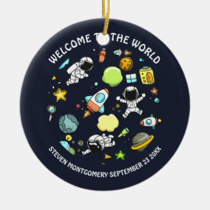 Décoration En Céramique Thème spatial cool - Astronauts & Rocket Ships