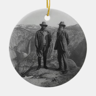 Décoration En Céramique Theodore Roosevelt et John Muir sur le point de
