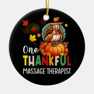 Décoration En Céramique Thérapeute De Massage Un Remerciement Thanksgiving