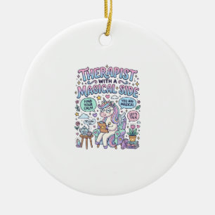 Décoration En Céramique Thérapeute Licorne avec un Cadeau Magique Idée Cad