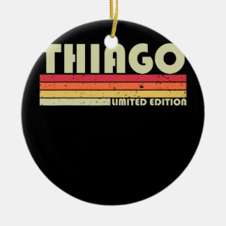 Décoration En Céramique THIAGO Nom cadeau Personnalisé Funny Retro Vintage