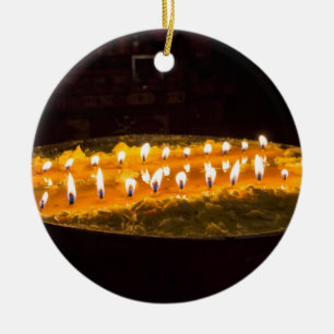 Décoration En Céramique Tibet - Lampe au beurre rituel