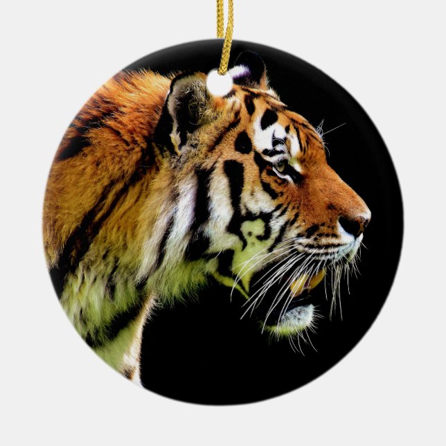 Décoration En Céramique Tigre - Oeuvre d'animaux sauvages (Devant)