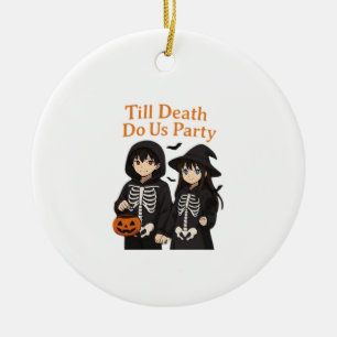 Décoration En Céramique Till Death Do Us Party - Anime Halloween Couple Cl