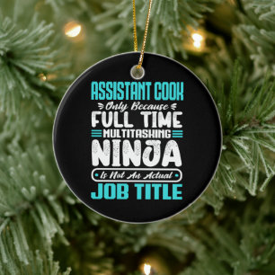 Décoration En Céramique Titre d'emploi Sous-Chef Cuisinier Assistant Polyv