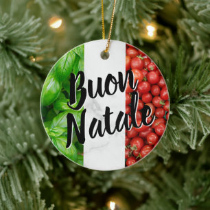 Décoration En Céramique Tomate Basil Buon Natale