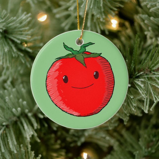 Décoration En Céramique Tomate de carton mignon (Arbre)