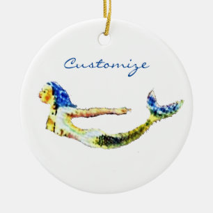 Décoration En Céramique Tonnelle de sirène de natation
