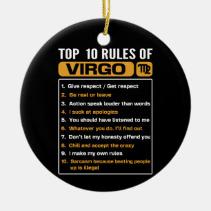 Décoration En Céramique Top 10 des règles de Virgo, Funny Virgo Facts, Zod
