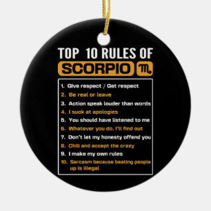 Décoration En Céramique Top 10 rules of Scorpio, Funny Scorpio Facts, Zodi