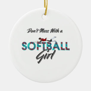 Décoration En Céramique TOP Softball Girl