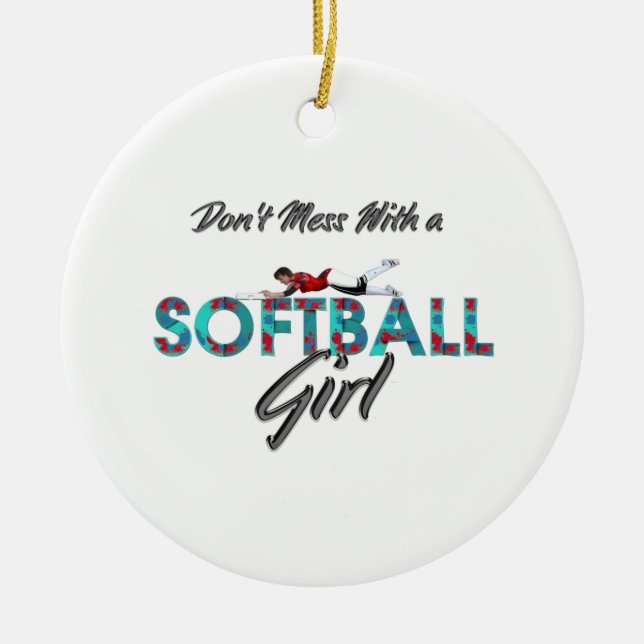 Décoration En Céramique TOP Softball Girl (Devant)