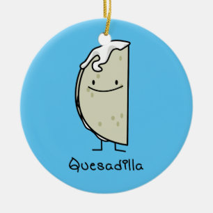 Décoration En Céramique Tortilla grillée par Mexicain de Quesadilla avec