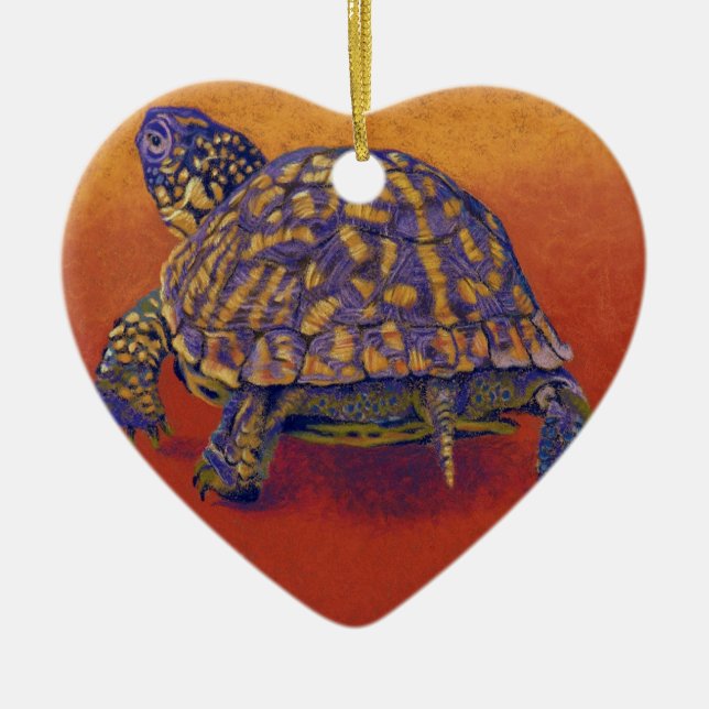 Décoration En Céramique Tortue de boîte, tortue (Devant)