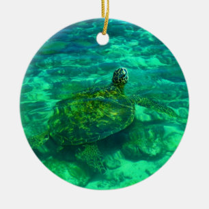 Décoration En Céramique Tortue de mer hawaïenne de Honu