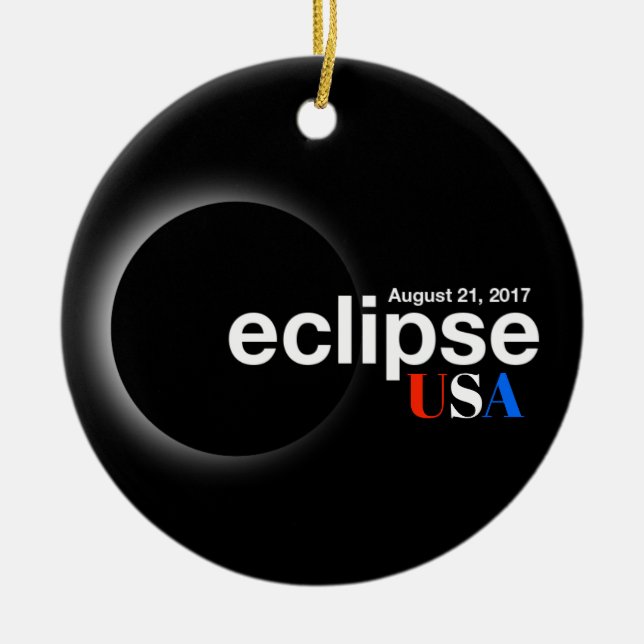 Décoration En Céramique Total Solaire Eclipse 2017 - USA (Devant)