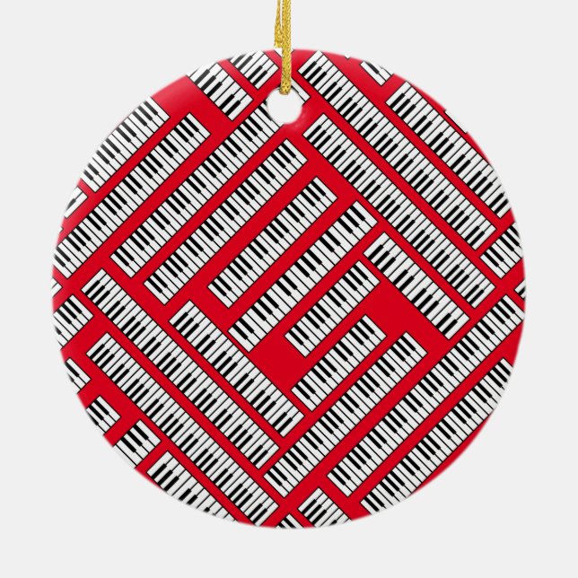 Décoration En Céramique Touches de piano (Dos)