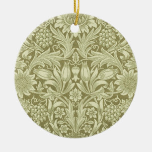 Décoration En Céramique Tournesol William Morris Vintage Olive Damask
