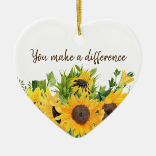 Décoration En Céramique Tournesols avec vous faites une citation différent