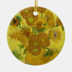 Décoration En Céramique Tournesols de Van Gogh Peinture Art
