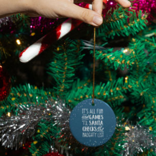 Décoration En Céramique Tout est amusant & Jeux Liste coquine Noël