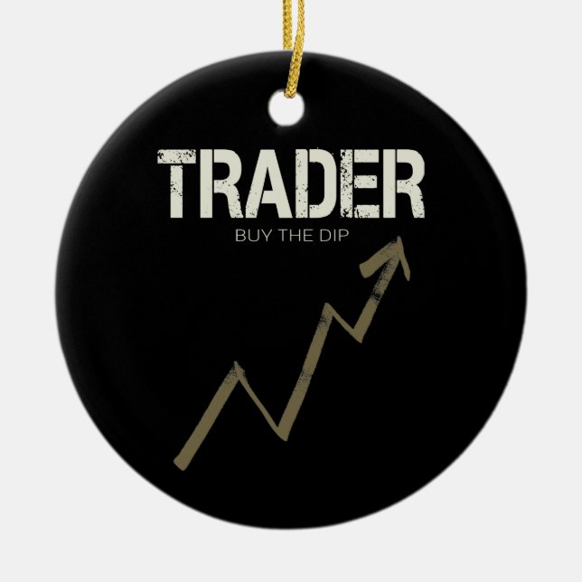 Décoration En Céramique Trader Acheter Le Trader Dip Day Et CryptoCurrency (Devant)