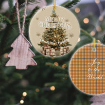 Traditionnel Joyeux Noël Antique Or Personnalisé