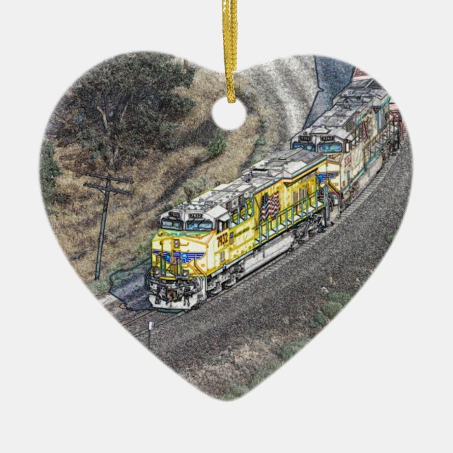 Décoration En Céramique Train sur la boucle de Tehachapi (Devant)