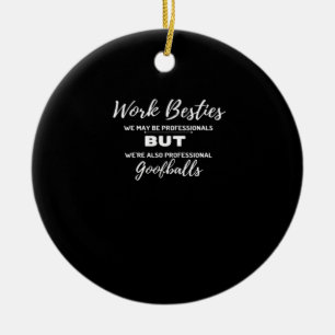 Décoration En Céramique Travail Bestie Coworker Office Funny Best Friend C