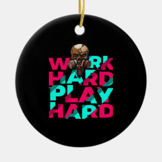 Décoration En Céramique Travailler dur Jouer dur Motivation crâne dur Esse