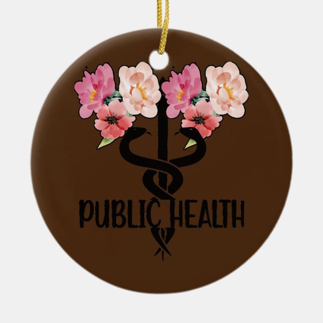 Décoration En Céramique Travailleur en santé publique (Devant)