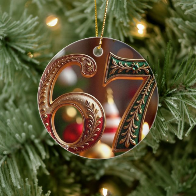 Décoration En Céramique Trending Elegant Six Seven Christmas Meme (Arbre)