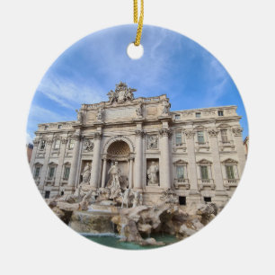 Décoration En Céramique Trevi Fontaine Rome Italie Vacances Panorama