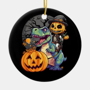 Décoration En Céramique Trex Citrouille Dinosaur Halloween Enfants maman Z