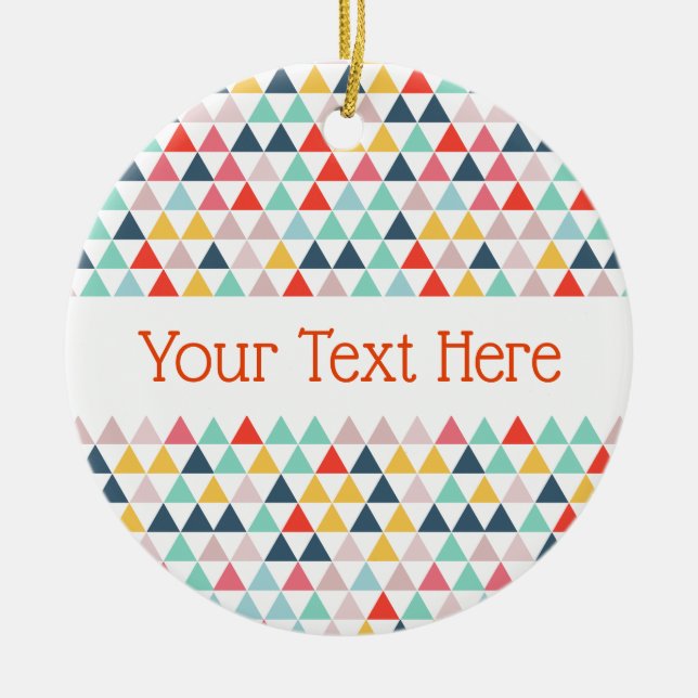 Décoration En Céramique Triangles de couleur cirque (Devant)