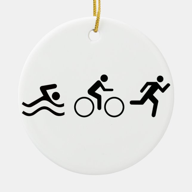 Décoration En Céramique Triathlète (Devant)