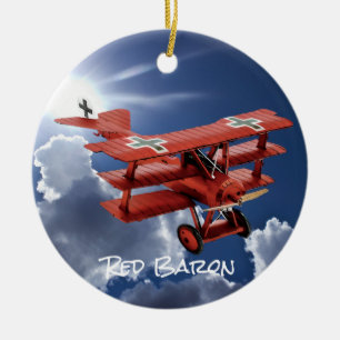 Décoration En Céramique Triplan Fokker de Red Baron