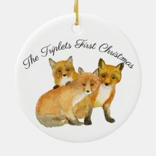 Décoration En Céramique Triplés Fox
