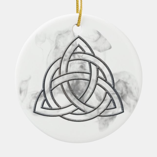 Décoration En Céramique Triquetra Silver Bevel (Devant)