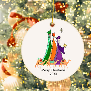 Décoration En Céramique Trois étoiles de la Sauveur Joyeux Noël