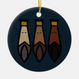 Décoration En Céramique Trois Sages Hommes. Los Tres Reyes Magos