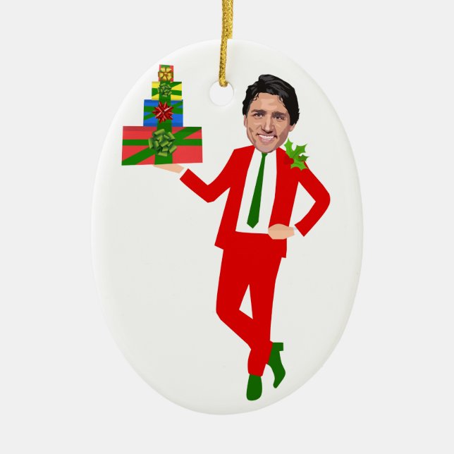Décoration En Céramique trudeau de Justin de Noël (Devant)