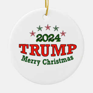 Décoration En Céramique TRUMP 2024 Joyeux Noël