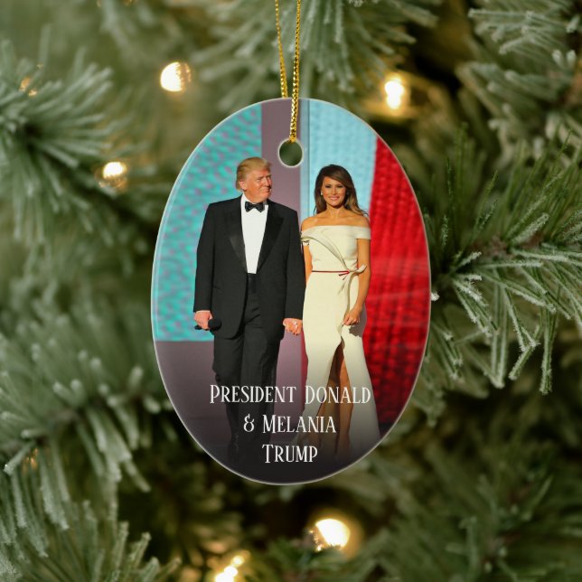 Décoration En Céramique Trump Christmas Elegant Donald et Melania (Arbre)