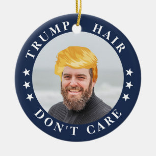 Décoration En Céramique Trump Hair, s'en fiche Photo amusante