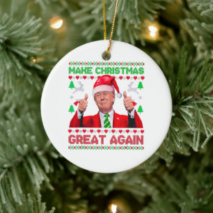 Décoration En Céramique Trump refait à Noël sa grandeur Noël