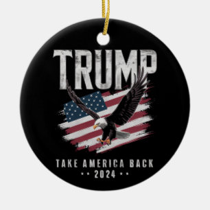 Décoration En Céramique Trump Reprenez l'Amérique 2024 Élection Vintage